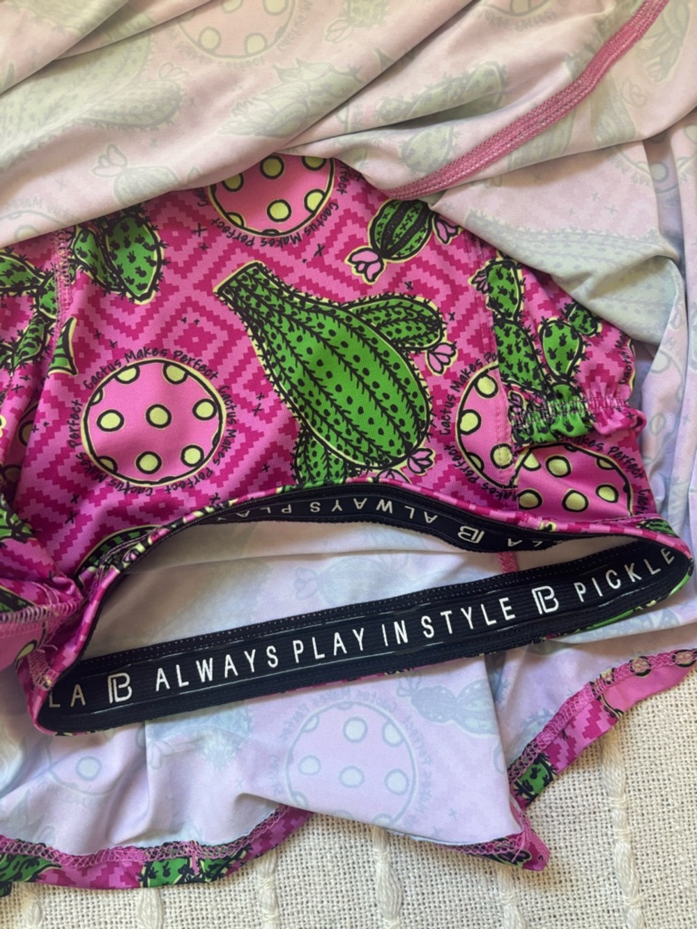 Pickleball Bella Cactus Print Athletic Skort Pink Green Size 2 (M) Tennis Golf - Picture 11 of 14